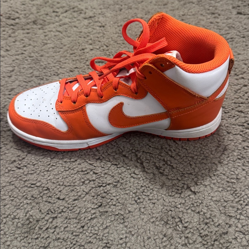 Nike Women’s High-Top Sneakers in Orange and White - Picture 5 of 6